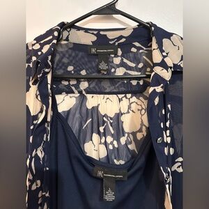 INC brand women’s size, large blue, flowered blouse and camisole